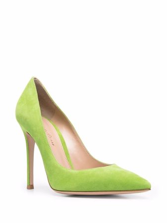 Gianvito Rossi Pointed 100mm Suede Pumps - Farfetch