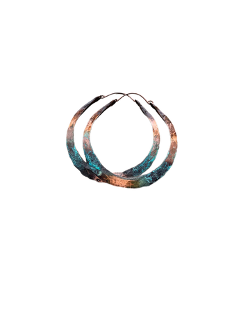 copper rust turquoise earrings jewelry Etsy