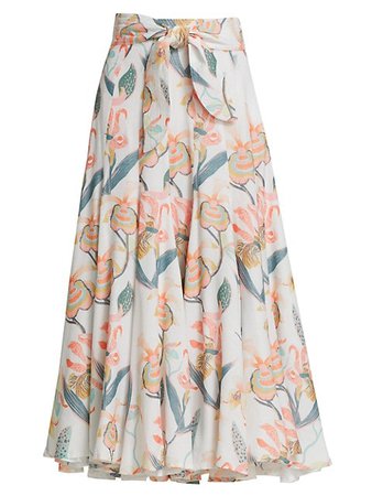 No Pise La Grama Gio Floral Midi Skirt | SaksFifthAvenue