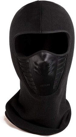 Amazon.com: Zerd Winter Fleece Warm Full Face Cover Anti-dust Balaclava Windproof Ski Mask Hat Black: Clothing