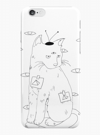 alien cat iphone case