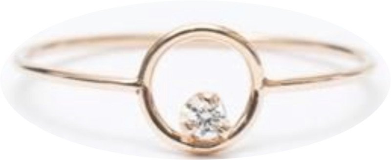 gold circle and diamond ring