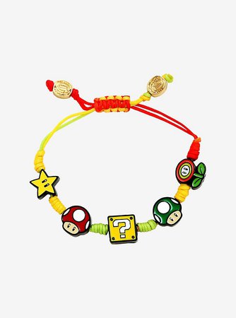 Super Mario Bros. Charm Cord Bracelet
