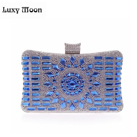 Luxy Moon Glass Diamond Silver Evening Bags Top Quality Gold Clutch Bag Elegant Blue Bag Party Wedding Bridal Purse W641 Y1890401 Designer Purses Satchel Bags From Shenyan02, $37.95| DHgate.Com