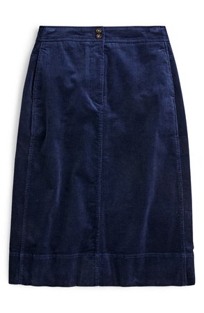 J.Crew Button Corduroy Skirt blue