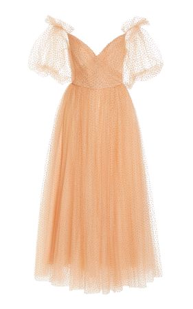 Glittered Tulle Off-The-Shoulder Maxi Dress By Monique Lhuillier | Moda Operandi