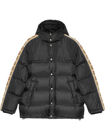 Gucci monogram pattern padded coat black 598725Z8AFZ - Farfetch