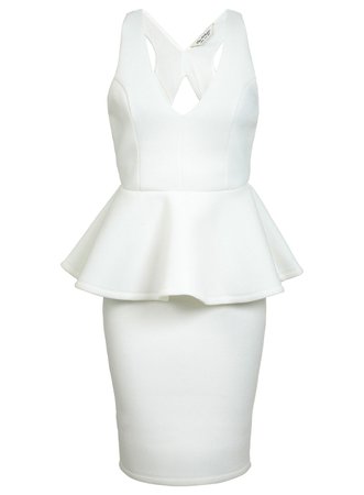 white peplum dress - Google Search