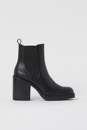 Ankle Boots - Black/elastic - Ladies | H&M US