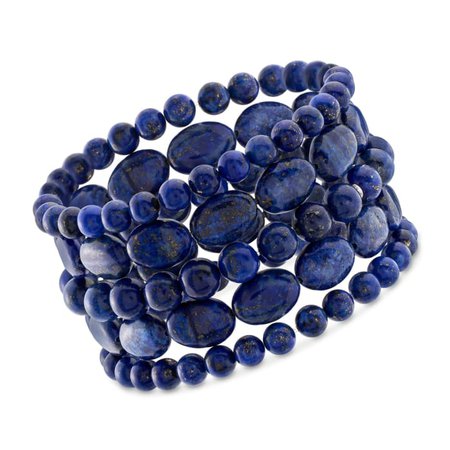 Ross-Simons Lapis Jewelry Set Of Five Bead Stretch Bracelets