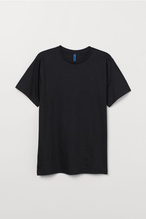 Cotton T-shirt - Black - Men | H&M GB