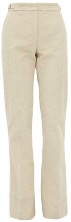Thompson Cotton Corduroy Slim Leg Trousers - Womens - Beige