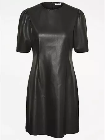 Noisy May Black Faux Leather Mini Dress | Women | George at ASDA