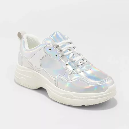 Women's Maybelle Bulky Dad Sneakers Holographic - Wild Fable™ : Target