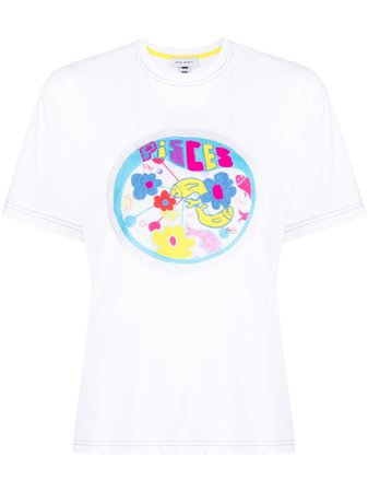 Mira Mikati embroidered organic-cotton T-Shirt - FARFETCH