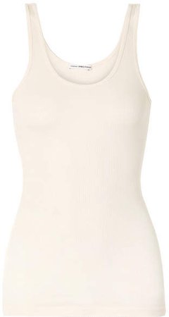 The Daily Ribbed Stretch-supima Cotton Tank - Neutral