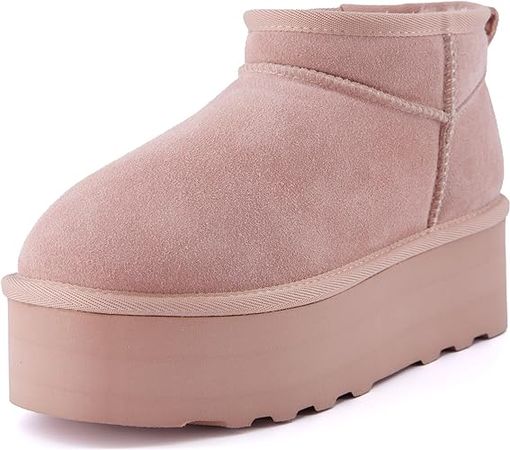 Amazon.com | CUSHIONAIRE Women's Hippy Genuine Suede pull on platform boot +Memory Foam | Ankle & Bootie