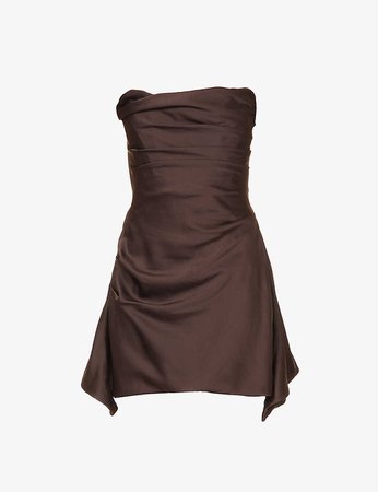 HOUSE OF CB - Jasmine strapless corset-style satin mini dress | Selfridges.com