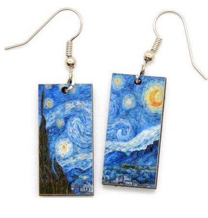 Van Gogh starry night earrings