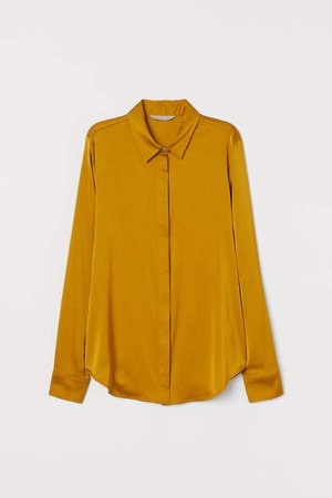 Long-sleeved Blouse - Yellow