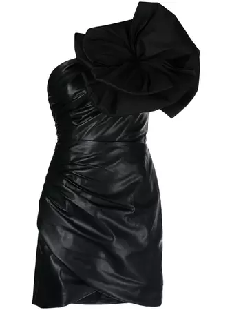 Rachel Gilbert Evana Faux Leather Mini Dress - Farfetch