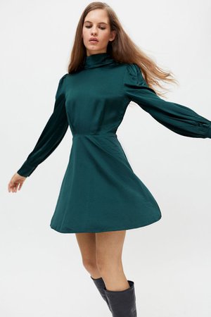 Bardot Milano Satin Mini Dress | Urban Outfitters