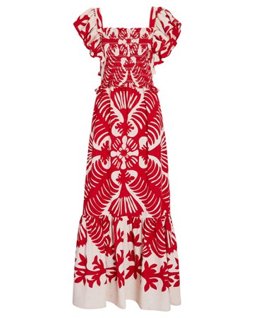 Sea Henrietta Floral Cotton-Linen Midi Dress | INTERMIX®