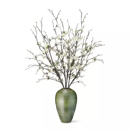 AERIN x Diane James White Quince and Calinda Tapered Vase | AERIN