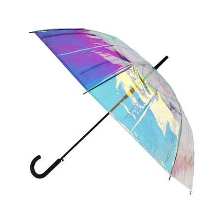 CTM - CTM® Iridescent Stick Umbrella with Hook Handle (Women's) - Walmart.com - Walmart.com