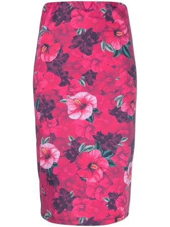 PINKO floral-print Midi Skirt