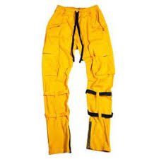 yellow cargo pants