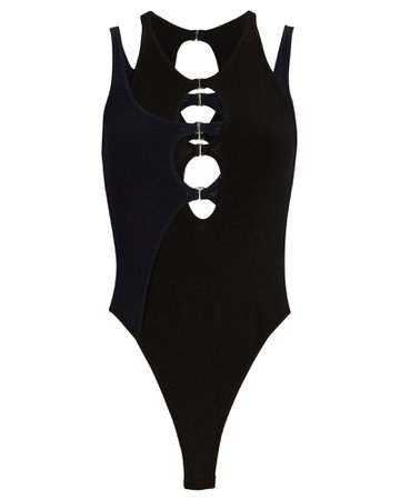 Dion Lee Hosiery E-Hook Overlay Bodysuit | INTERMIX®