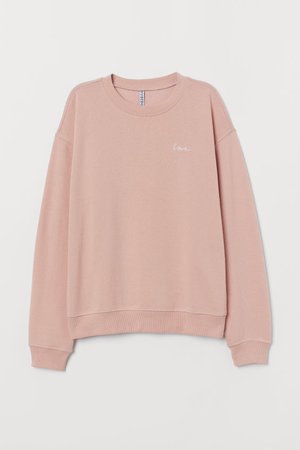 Sweatshirt - Powder pink/Love - | H&M US