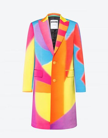 Projection Print wool coat | Moschino