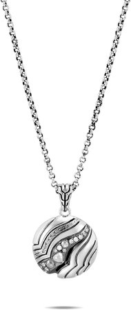 Lahar Diamond Circle Pendant Necklace