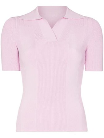 Pink Jacquemus open-back polo top for women -Farfetch