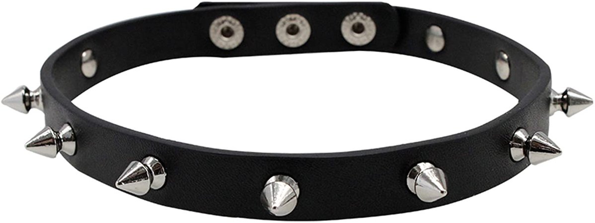 Amazon.com: macoking Spiked Choker Goth Leather Studded Collar Black Necklace Punk Bracelet: Clothing, Shoes & Jewelry