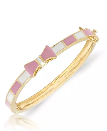 Pink and White Bow Bangle – Lily Nily