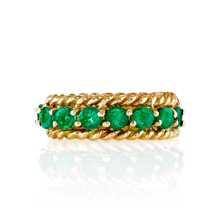 Emerald Twist band Ring