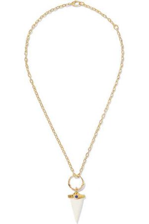 Gucci | 18-karat gold, bone and resin necklace | NET-A-PORTER.COM
