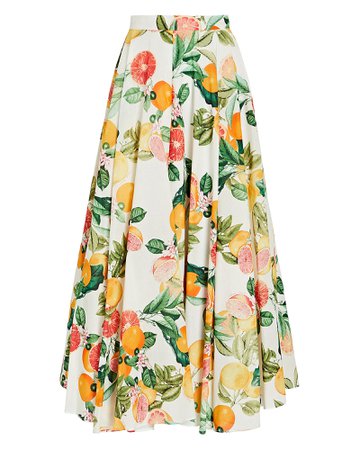 cara cara Aquinnah Floral Print Maxi Skirt | INTERMIX®