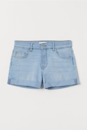 Short denim shorts - Light denim blue - Ladies | H&M GB