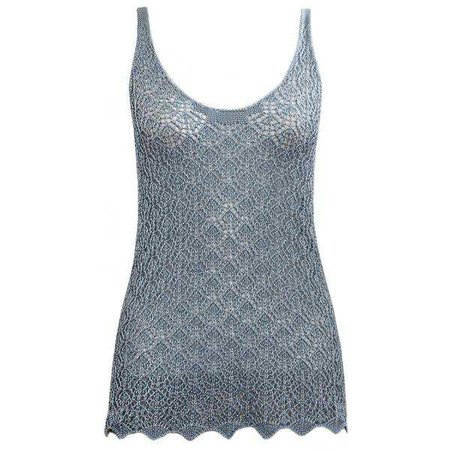 Shirts | Shop Women's Blue Sleeveless Short Top at Fashiontage | 16674