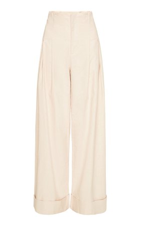 Lise Pintucked Linen-Blend Pants by St. Agni | Moda Operandi