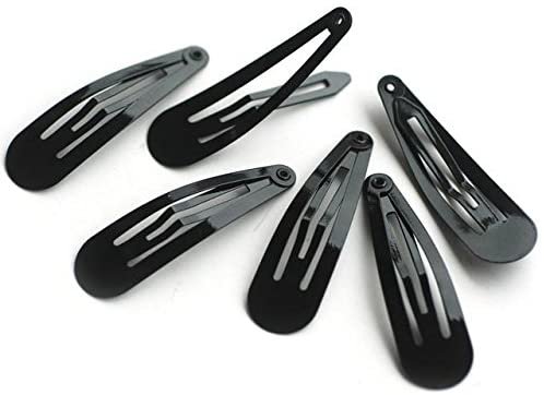 Amazon.com: Just Basic Black Metal Hair Snap Clips, Set of 12 : Beauty & Personal Care
