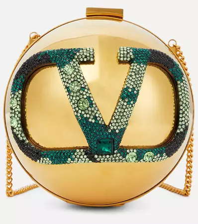 Valentino Garavani - Embellished metal shoulder bag | Mytheresa