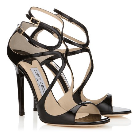 Black Patent Leather Sandals | Strappy Sandals | Lance | JIMMY CHOO