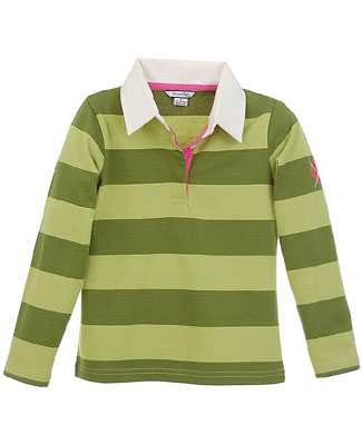 Green Striped Polo Shirt