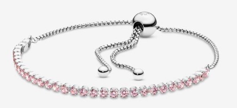 pink silver bracelet