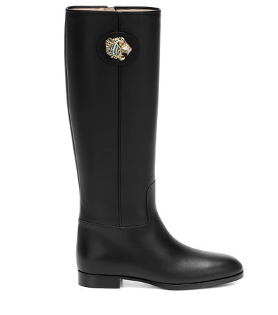 Leather Knee-High Boots | Gucci - Mytheresa